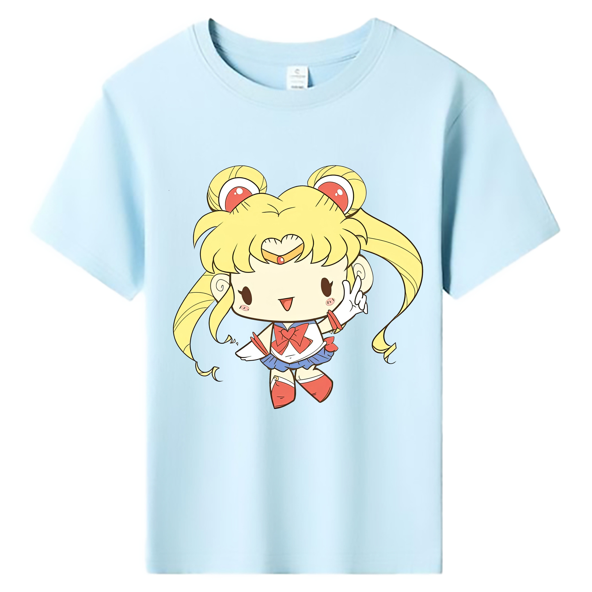（画像用） 美少女戦士セーラームーン 月野 うさぎ つきの うさぎ Sailor Moon Tsukino Usagi 綿100％キッズTシャツ（フロントプリント）